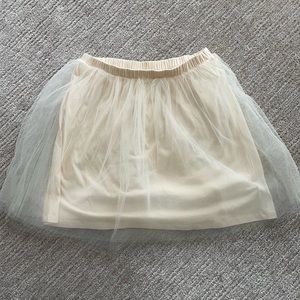 Jcrew cream tulle skirt